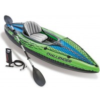 Canoa gonfiabile Intex 68305 Challenger K1 1 persona remi pompa Kayak